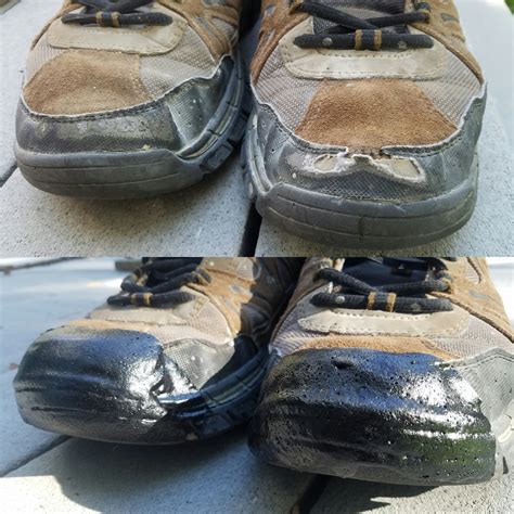 repair toe holes in shoes.